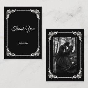 Tarjeta Pequeña Boda de Halloween gótica oscura