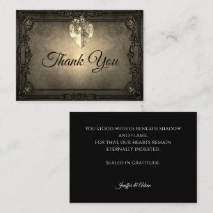 Tarjeta Pequeña Boda de Halloween gótica oscura
