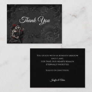 Tarjeta Pequeña Boda de Halloween gótica oscura