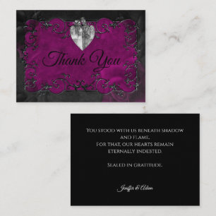 Tarjeta Pequeña Boda de Halloween gótica oscura