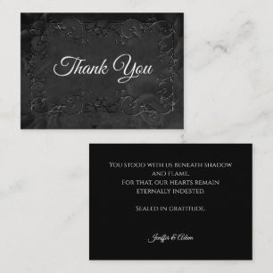 Tarjeta Pequeña Boda de Halloween gótica oscura
