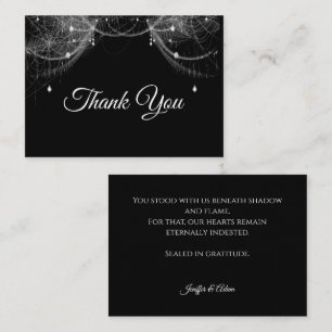 Tarjeta Pequeña Boda de Halloween gótica oscura