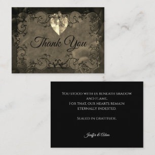 Tarjeta Pequeña Boda de Halloween gótica oscura