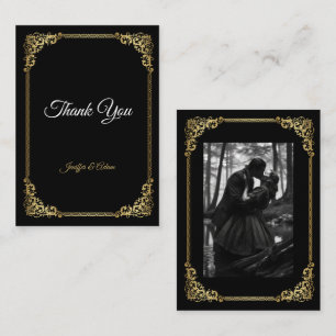 Tarjeta Pequeña Boda de Halloween gótica oscura