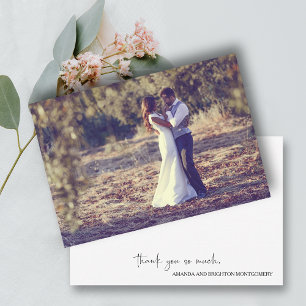 Tarjeta Pequeña Boda de imágenes con guión elegante