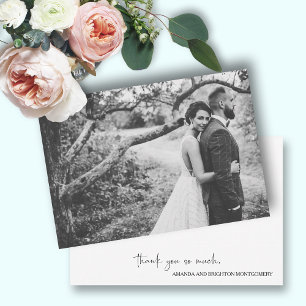 Tarjeta Pequeña Boda de imágenes con guión elegante