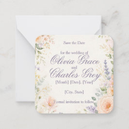 Tarjeta Pequeña Boda de Jardín de Primavera Guardar la Fecha