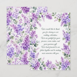 Tarjeta Pequeña Boda de Lilas