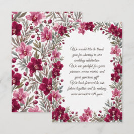 Tarjeta Pequeña Boda de orquídeas