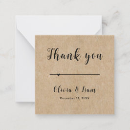 Tarjeta Pequeña Boda de papel ruso gracias