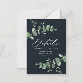 Tarjeta Pequeña boda de presupuesto eucalyptus elegantes detalles 