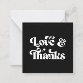 Tarjeta Pequeña Boda de Presupuesto Retro Moderno Amor y Gracias