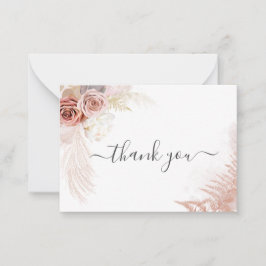 Tarjeta Pequeña Boda de Terracota Grass de Budget Pampas Gracias