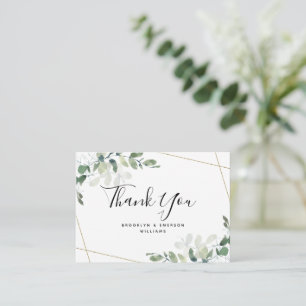 Tarjeta Pequeña BODA del follaje verde Eucalyptus