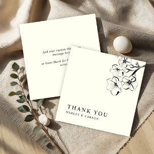 Tarjeta Pequeña Boda floral con esbozo de presupuesto Ivory Gracia