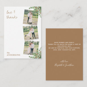 Tarjeta Pequeña Boda fotográfico de eucalipto de presupuesto