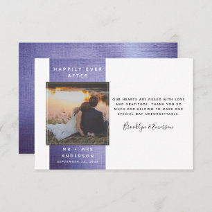 Tarjeta Pequeña Boda fotográfico moderno Gracias