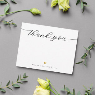 Tarjeta Pequeña Boda Gold de caligrafía de escritura moderna Graci