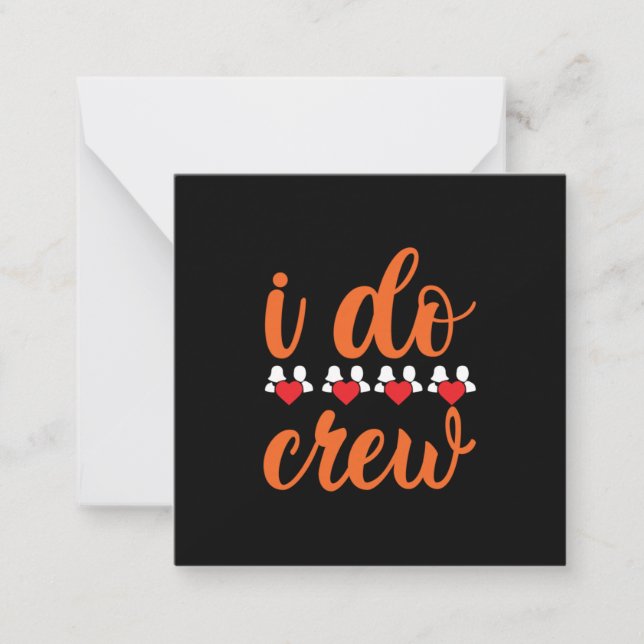 Tarjeta Pequeña Boda I Do Crew (Anverso)