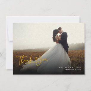 Tarjeta Pequeña Boda manuscrito con guión gráfico Gracias