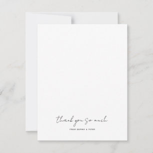 Tarjeta Pequeña Boda moderna simple Gracias