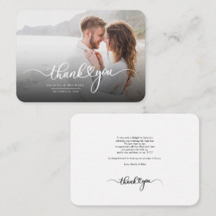 Tarjeta Pequeña Boda moderno de guiones fotográficos gracias