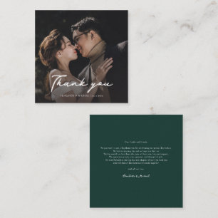 Tarjeta Pequeña Boda moderno de guiones fotográficos gracias