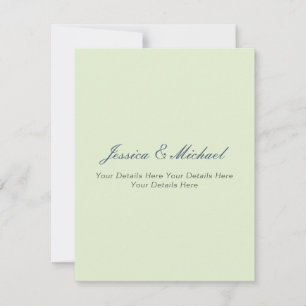 Tarjeta Pequeña Boda Moderno Elegante Sencillo Simple Profesional