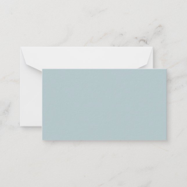 Tarjeta Pequeña BODA Monocromo Verde Sage de Vidrio del Mar (Anverso)