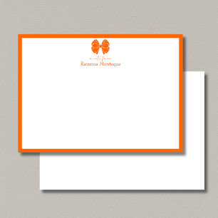 Tarjeta Pequeña Boda Nombre Borde Arco Naranja Puesta de Sol de Mo