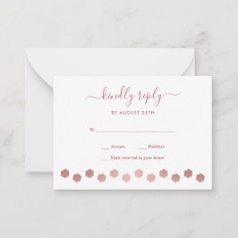 Tarjeta Pequeña Boda Rosa de Mascota de perro de oro personalizada