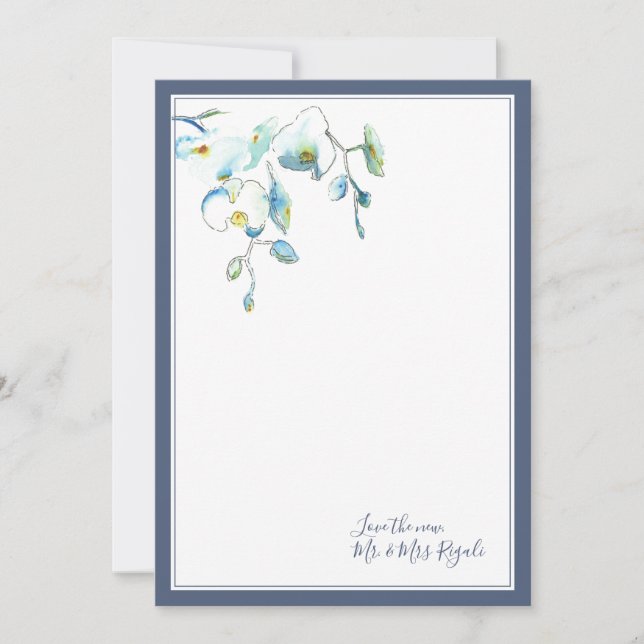 Tarjeta Pequeña Boda Tropical Gracias Cartas (Anverso)