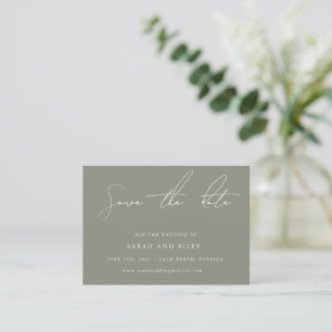 Tarjeta Pequeña Boda Verde De Saldo Presupuestario Guardar La Invi