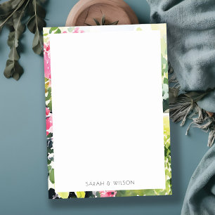 Tarjeta Pequeña Boho Boda de Bougainvillea Verde Rosa