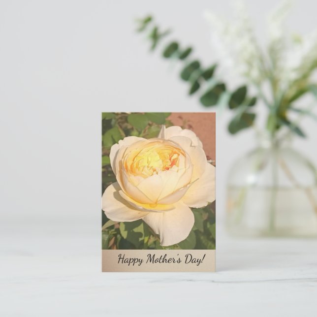 Tarjeta Pequeña Boho Floral Ephemera photo (Anverso de pie)