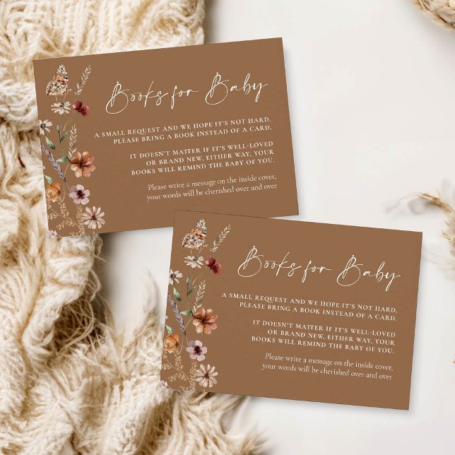 Tarjeta Pequeña Boho Floral Terracotta Libros para bebés con tarje (Subido por el creador)
