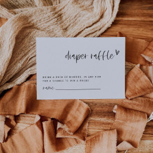 Tarjeta Pequeña Boho Heart Diaper Raffle Juego de Baby Shower E100