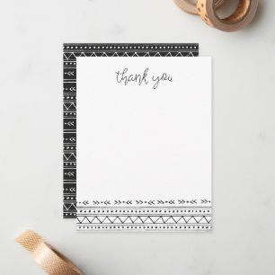 Tarjeta Pequeña Boho moderno del carbón vegetal Gracias