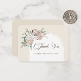 Tarjeta Pequeña Boho Rosas Rústicos y Orquídeas flores acuarelas