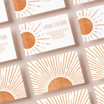 Boho Sun Baby Shower Books para Baby Card