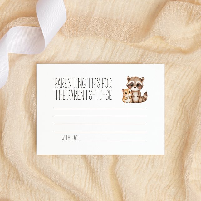Tarjeta Pequeña Boho Woodland Animals Baby Shower Consejos de cria (Subido por el creador)