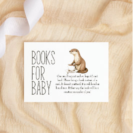 Tarjeta Pequeña Boho Woodland Animals Books Para Baby Shower
