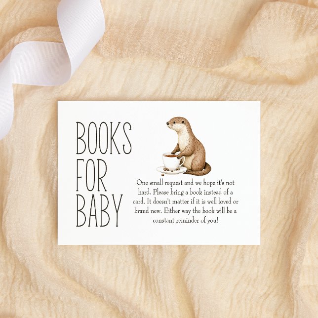 Tarjeta Pequeña Boho Woodland Animals Books Para Baby Shower (Subido por el creador)