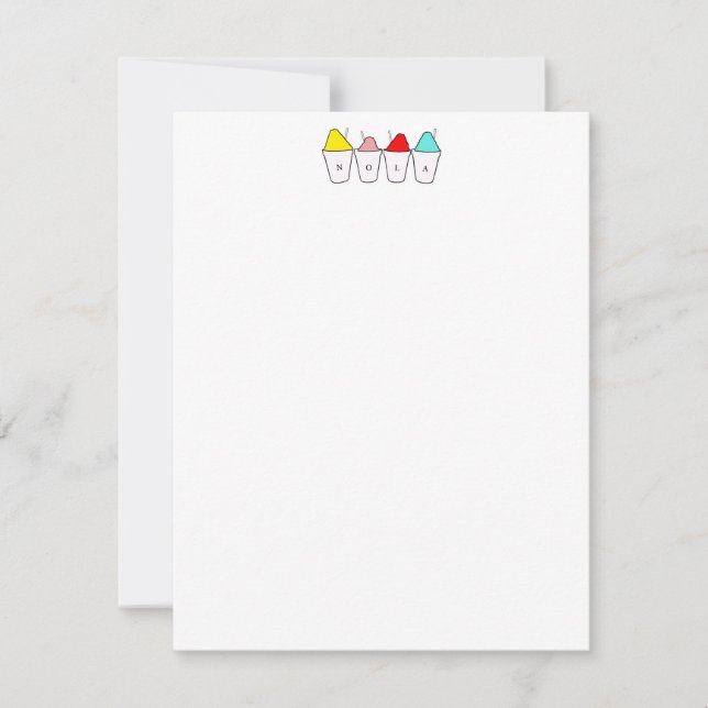 Tarjeta Pequeña Bolas de nieve de Nueva Orleans (Anverso)
