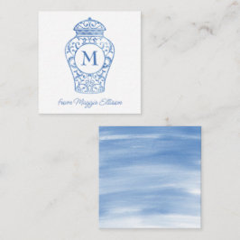 Tarjeta Pequeña Boletín de regalo Chinoiserie Monogram Ginger Jar