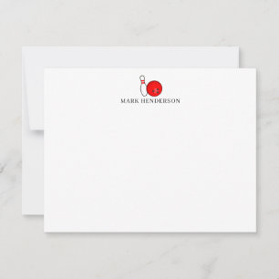 Tarjeta Pequeña Boliche con tema personalizado