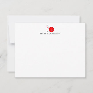 Tarjeta Pequeña Boliche con tema personalizado