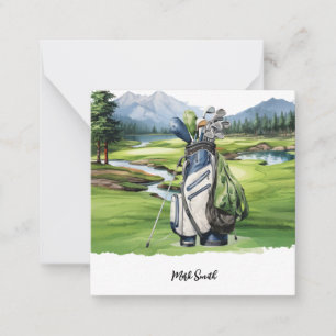 Tarjeta Pequeña Bolsa de golf con nombre para golfista