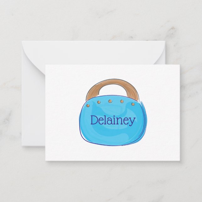 Tarjeta Pequeña Bolsa Preppy Bermuda Personalizada (Anverso)