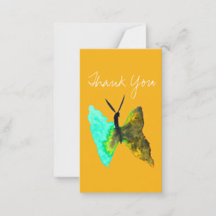 Tarjeta Pequeña Bonito acuática de color mariposa